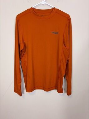 Sitka Men's Long-Sleeve Active Long Sleeve Hunting Tee in Orange Medium